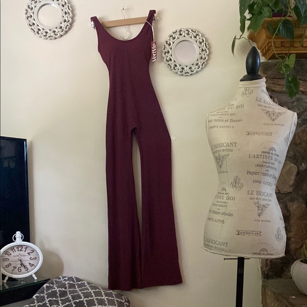 Chic Plum Sleeveless Jumpsuit